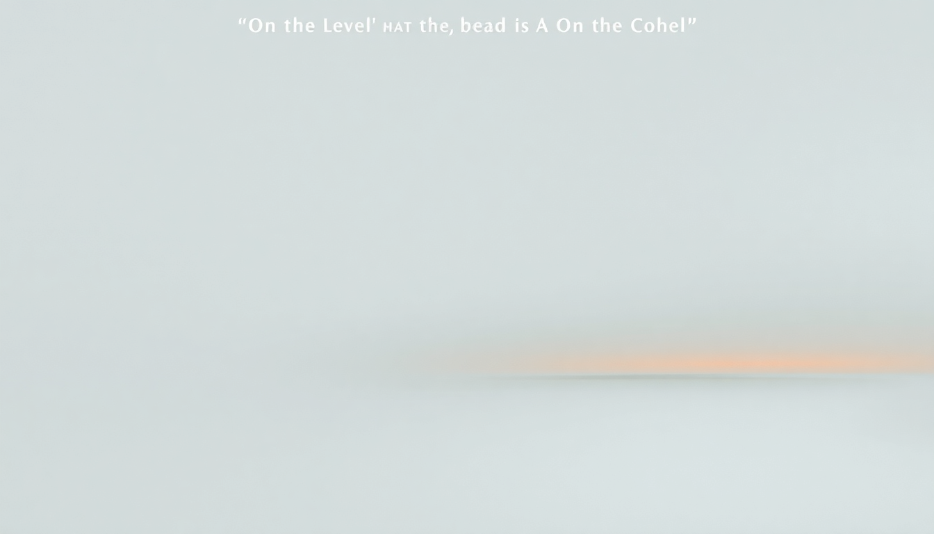 Fan-driven abstract illustration evoking the emotional arc of On the Level by Leonard Cohen
