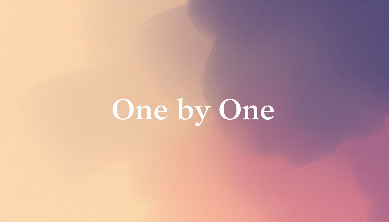 Fan-driven abstract illustration evoking the emotional arc of One by One by Enya
