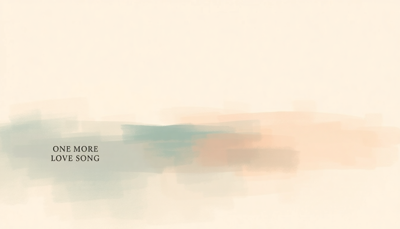 Fan-driven abstract illustration evoking the emotional arc of One More Love Song by Mac DeMarco