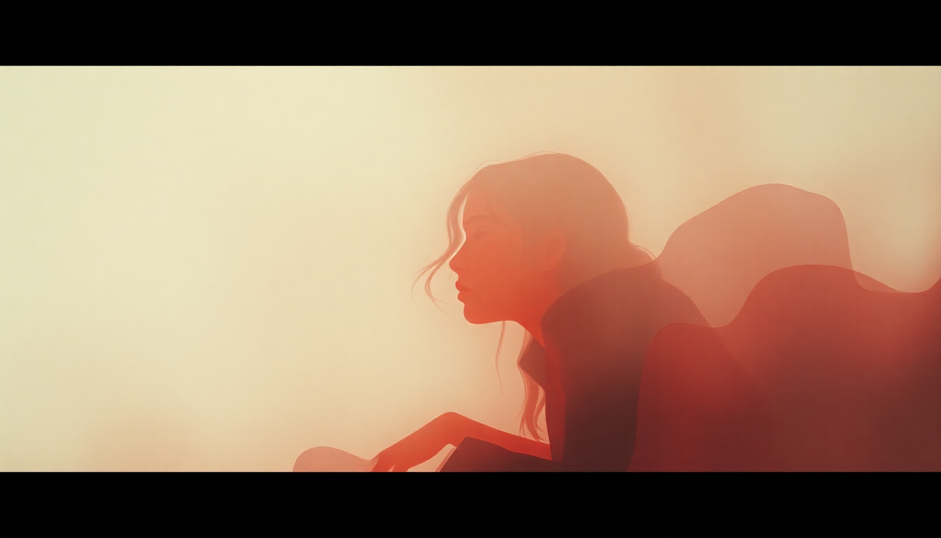 Fan-driven abstract illustration evoking the emotional arc of One of the Girls by The Weeknd, Jennie & Lily-Rose Depp