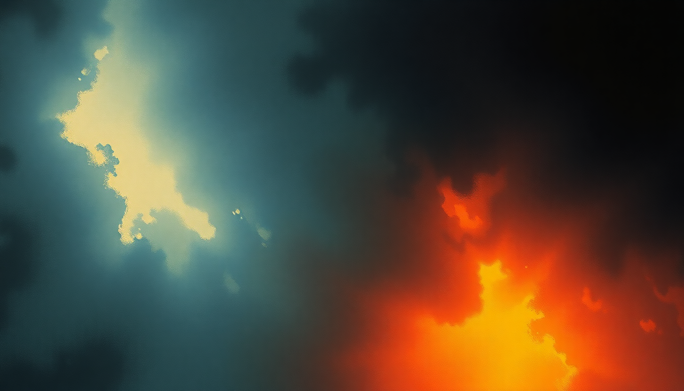 Fan-driven abstract illustration evoking the emotional arc of One Way Out by Allman Brothers Band