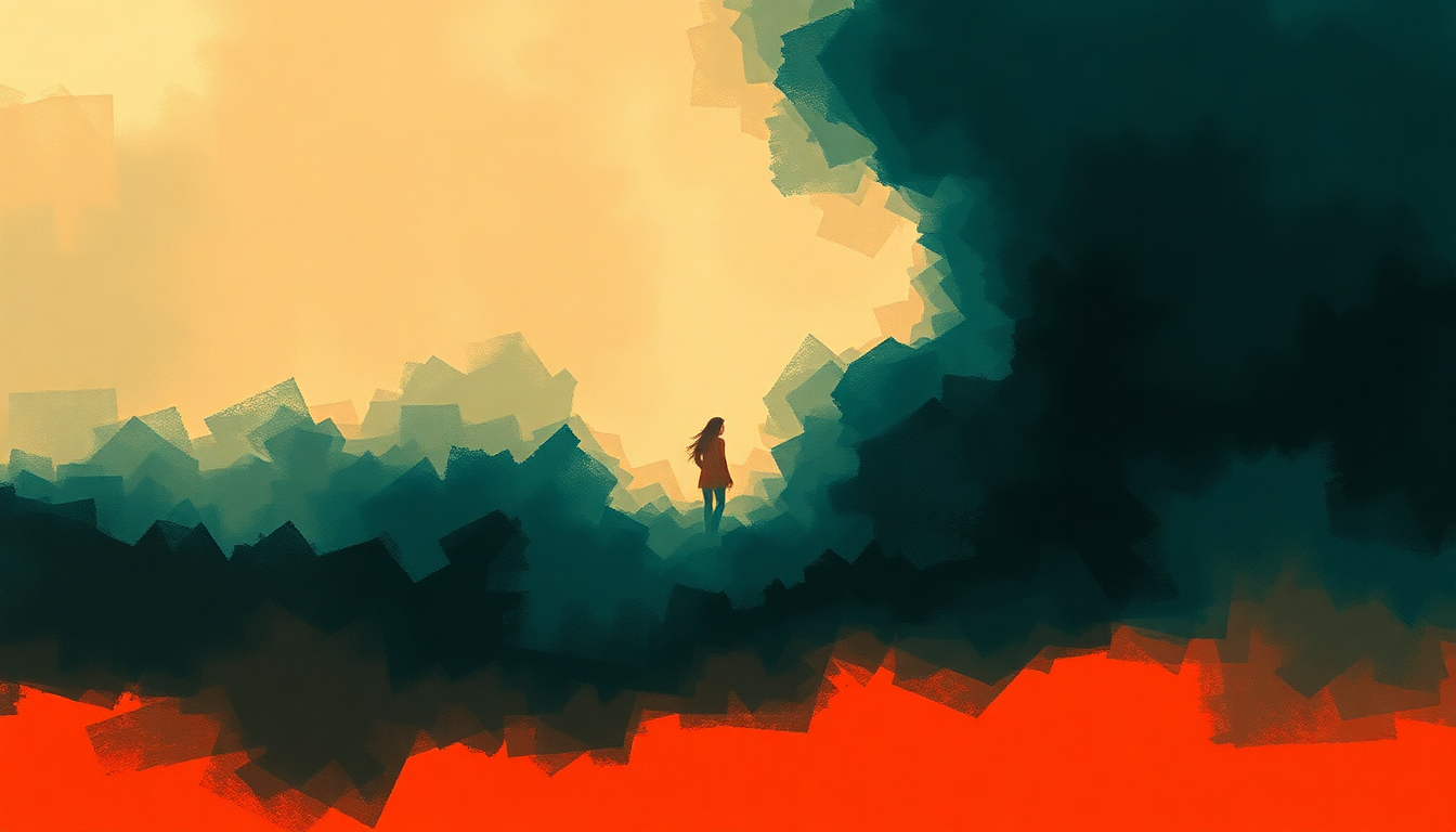 Fan-driven abstract illustration evoking the emotional arc of Only Girl (In The World) by Rihanna