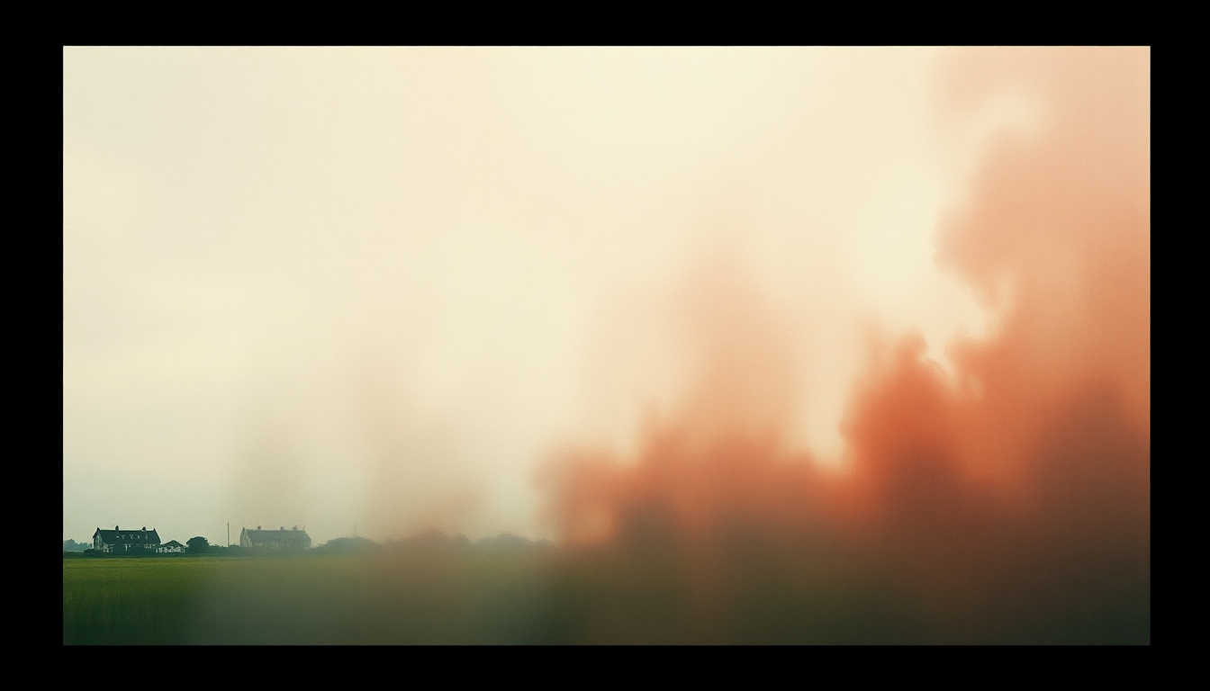 Fan-driven abstract illustration evoking the emotional arc of Only Tomorrow by My Bloody Valentine