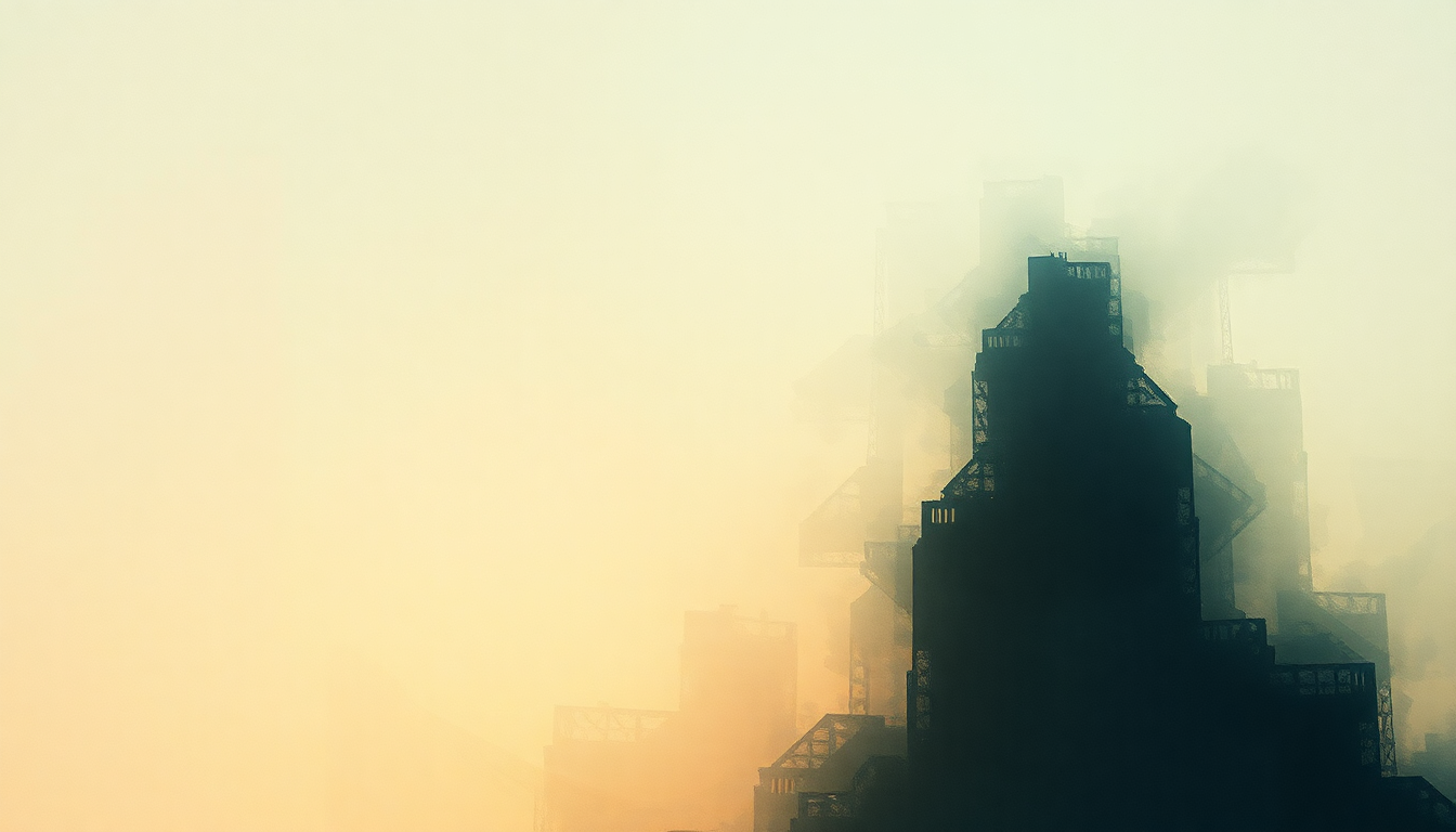 Fan-driven abstract illustration evoking the emotional arc of Open Eye Signal by Jon Hopkins