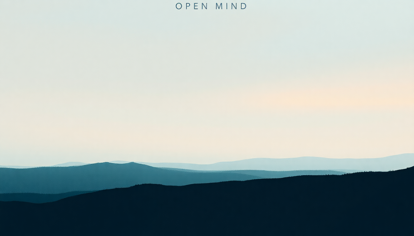 Fan-driven abstract illustration evoking the emotional arc of Open Mind by Wilco