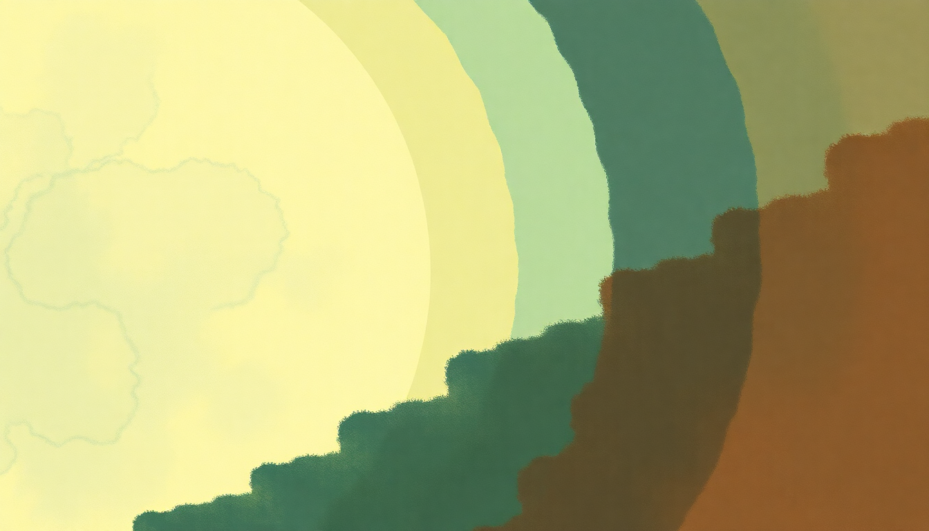 Fan-driven abstract illustration evoking the emotional arc of Optimistic by Radiohead