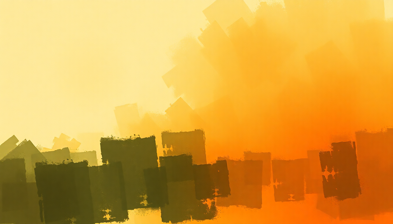 Fan-driven abstract illustration evoking the emotional arc of Orchestral Suite No. 1 in C Major, BWV 1066: Overture by Johann Sebastian Bach