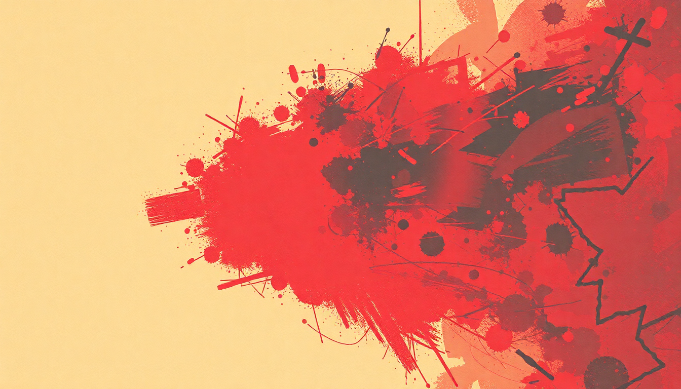 Fan-driven abstract illustration evoking the emotional arc of Orgasm Addict by Buzzcocks