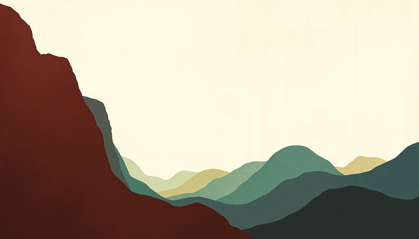 Fan-driven abstract illustration evoking the emotional arc of Otomo by Bonobo