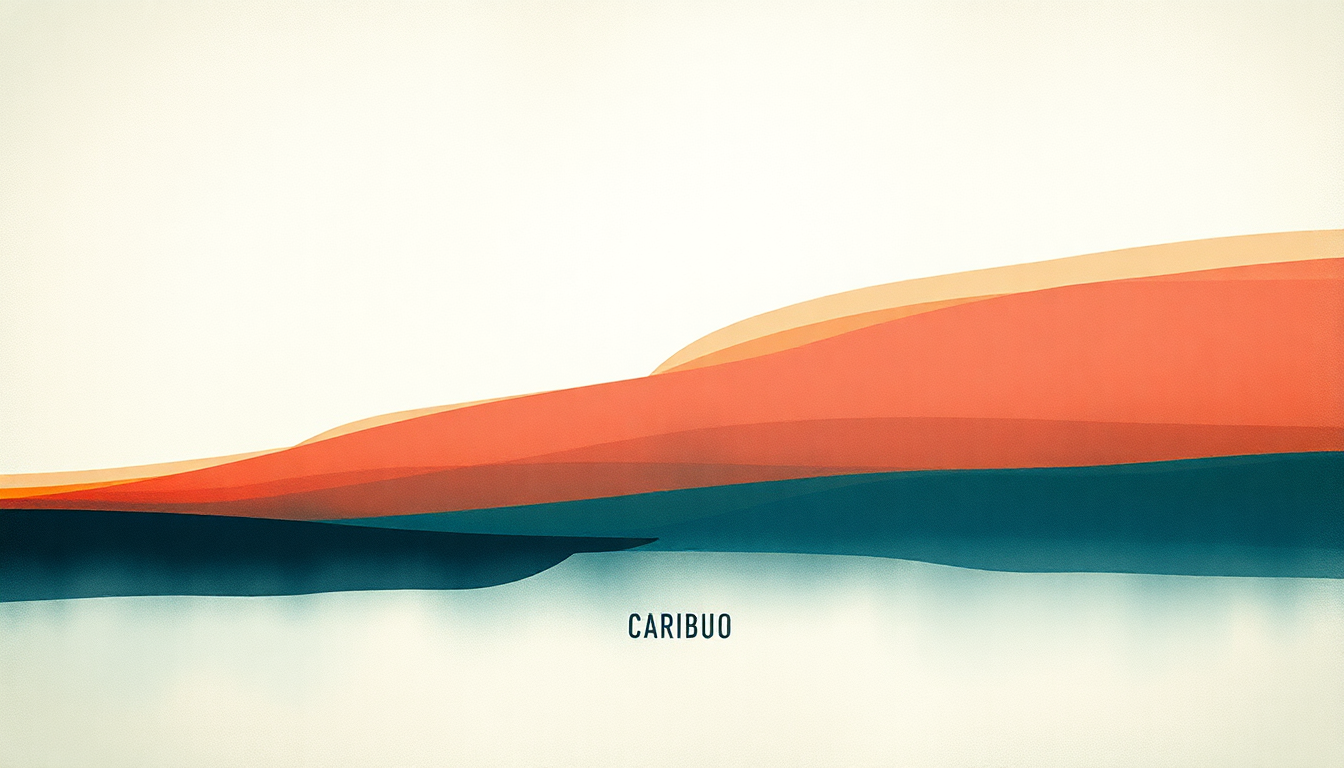 Fan-driven abstract illustration evoking the emotional arc of Our Love by Caribou
