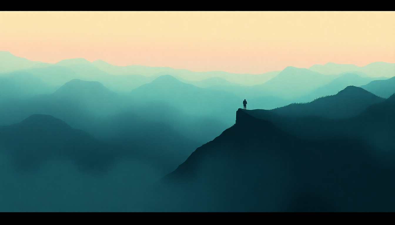 Fan-driven abstract illustration evoking the emotional arc of Out from Out Where by Amon Tobin