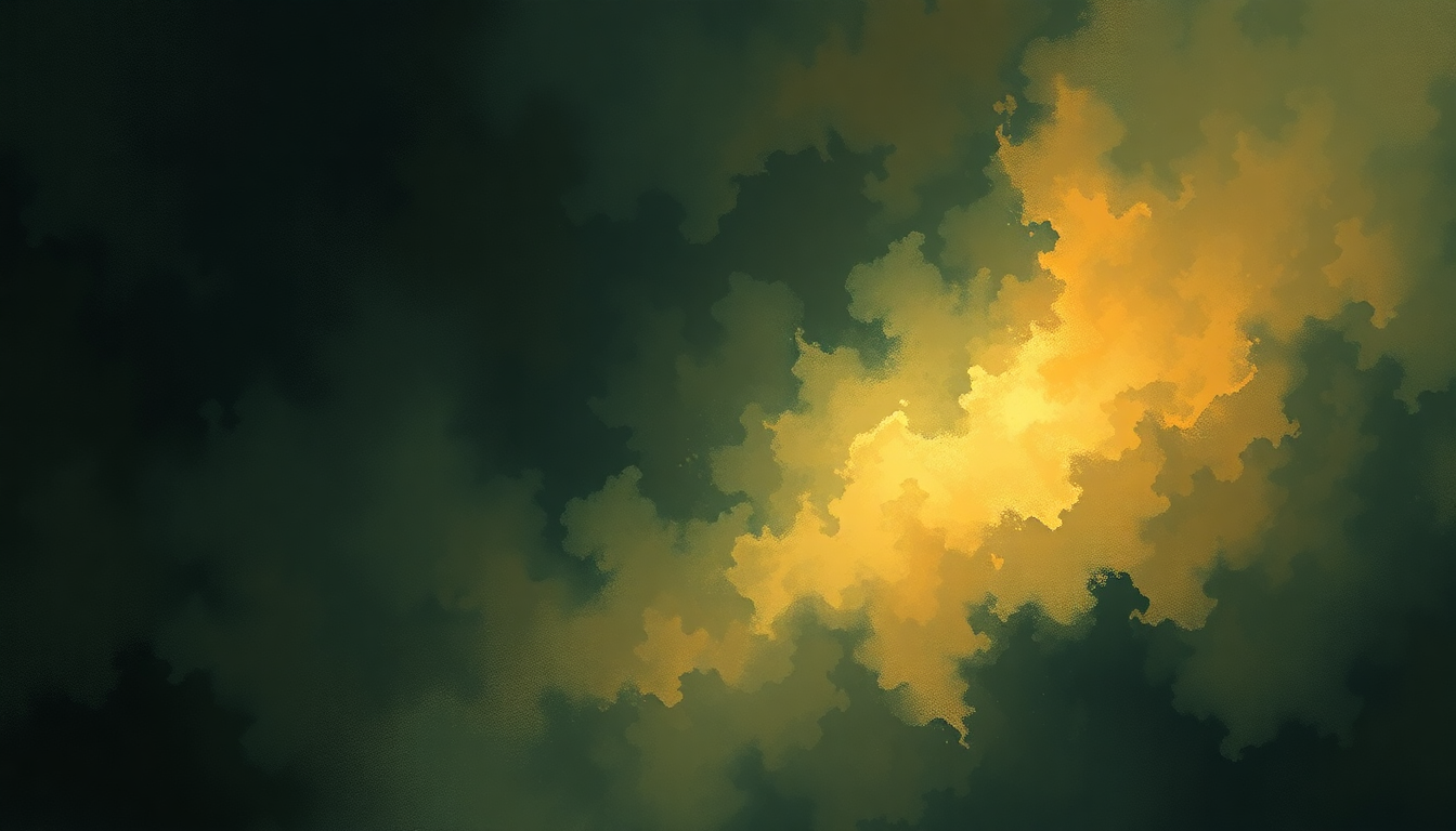 Fan-driven abstract illustration evoking the emotional arc of Out of This World by John Coltrane