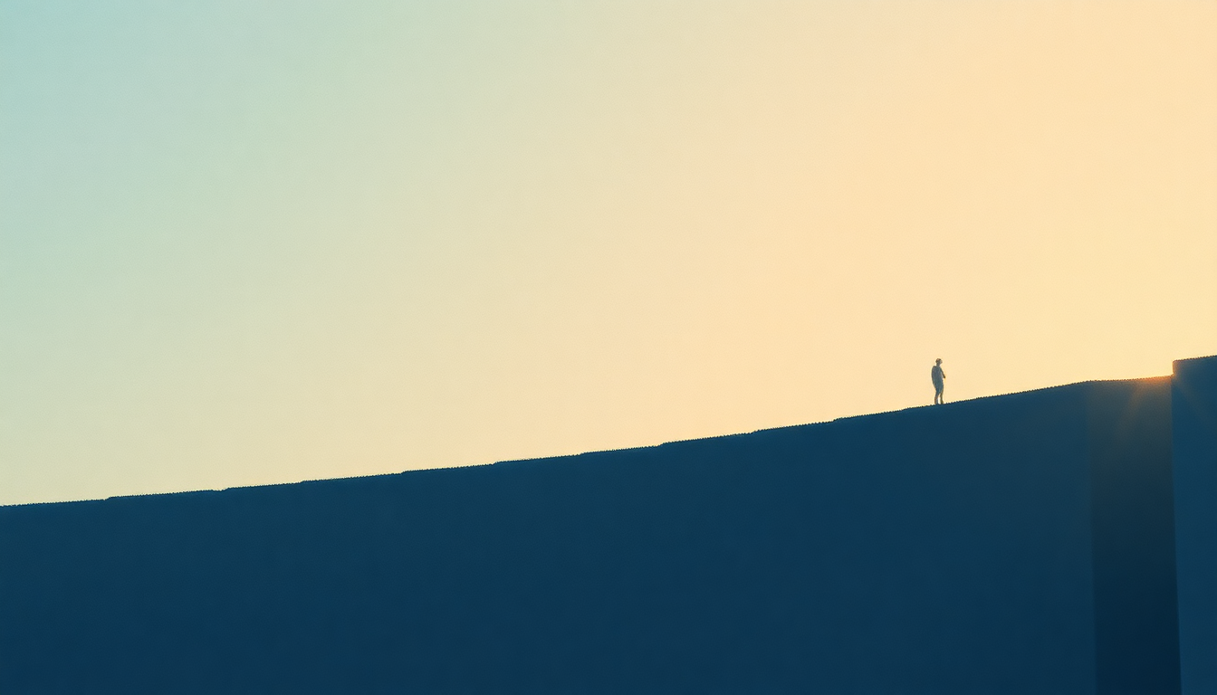 Fan-driven abstract illustration evoking the emotional arc of Outside the Wall by Pink Floyd
