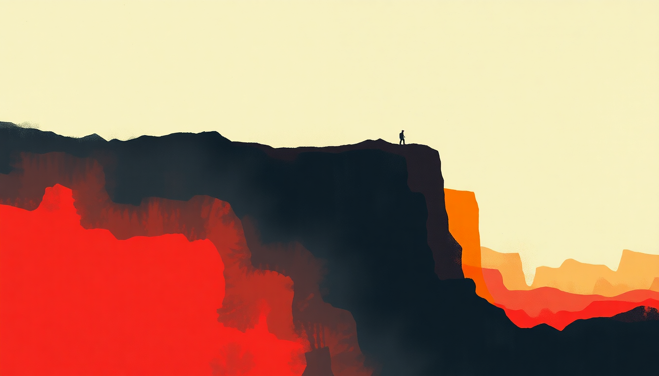 Fan-driven abstract illustration evoking the emotional arc of Outsiders by Franz Ferdinand