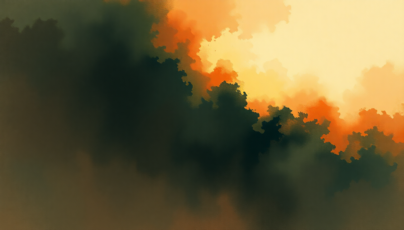 Fan-driven abstract illustration evoking the emotional arc of Overture to Egmont by Ludwig van Beethoven