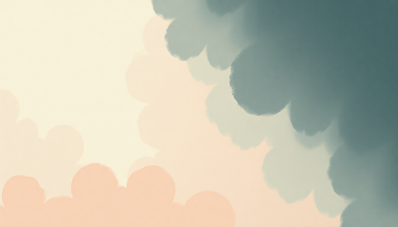 Fan-driven abstract illustration evoking the emotional arc of Oxford Comma by Vampire Weekend