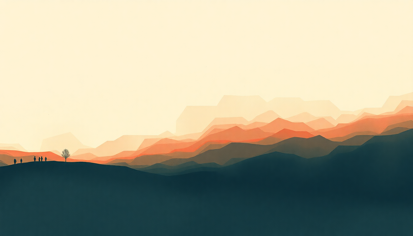 Fan-driven abstract illustration evoking the emotional arc of Pageant Material by Kacey Musgraves