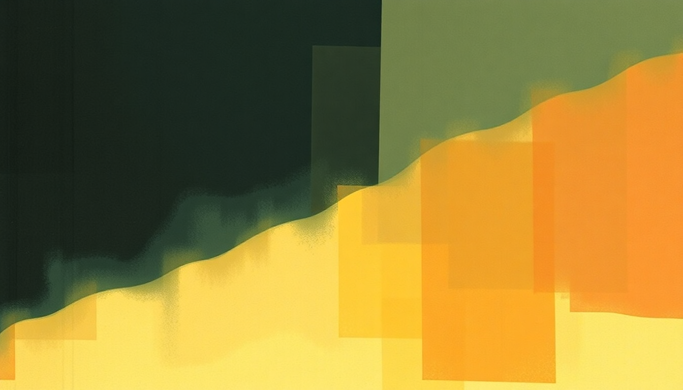Fan-driven abstract illustration evoking the emotional arc of Pants by Orbital