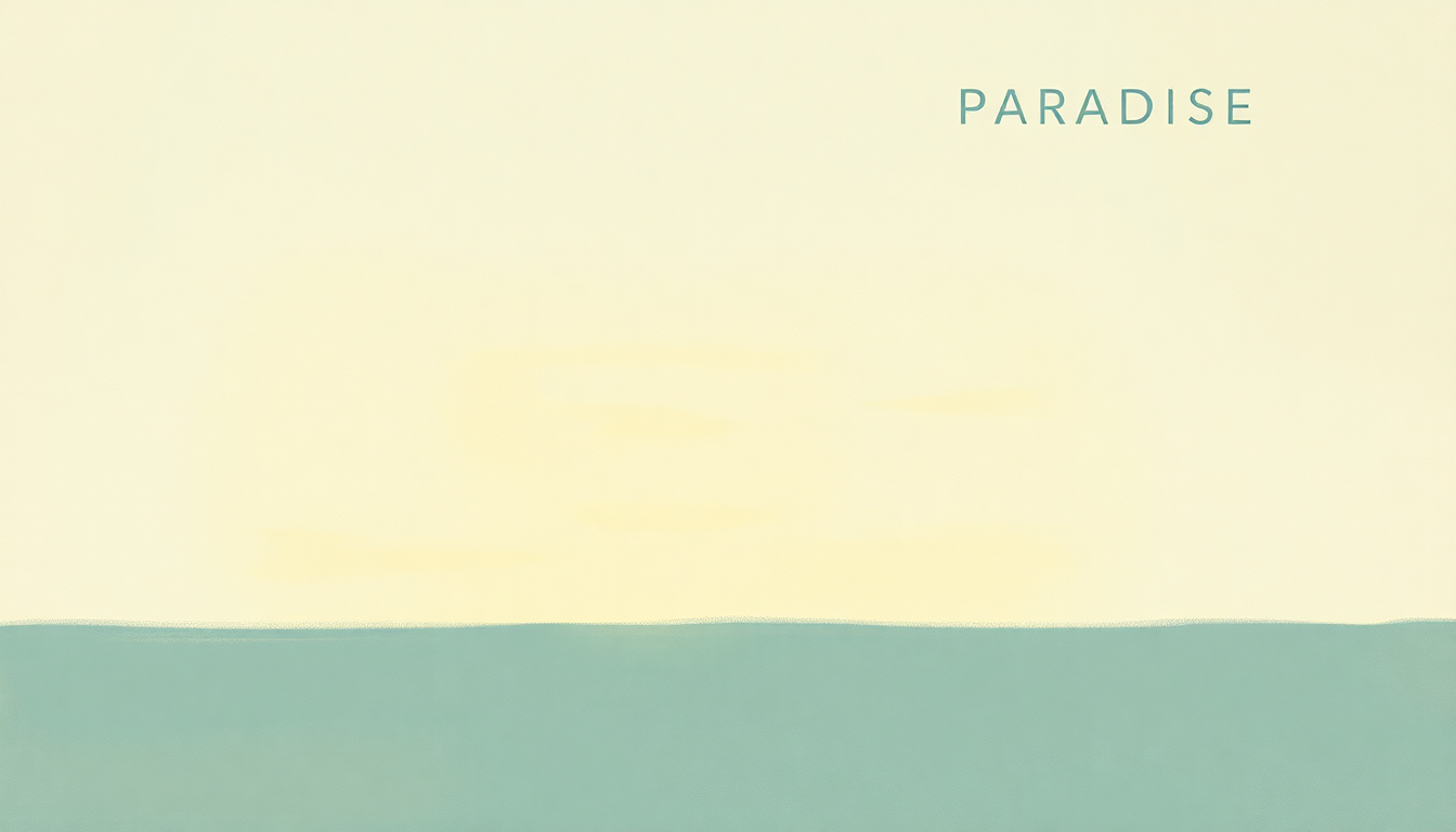 Fan-driven abstract illustration evoking the emotional arc of Paradise by John Prine