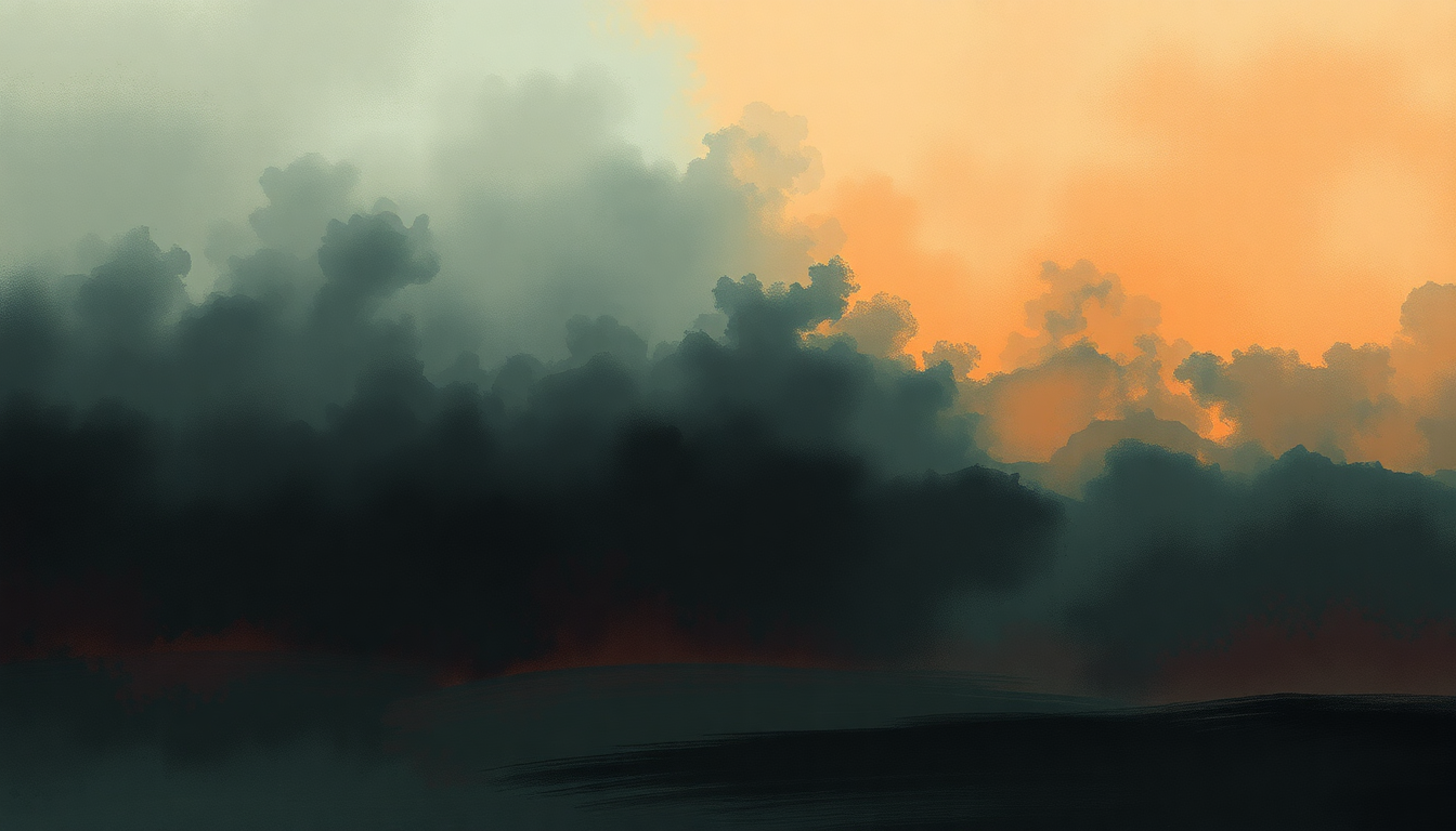 Fan-driven abstract illustration evoking the emotional arc of Pariah by Black Sabbath