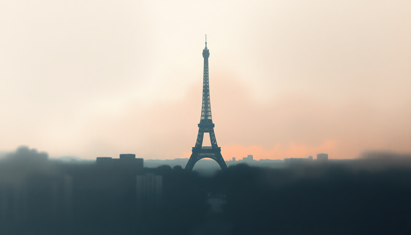 Fan-driven abstract illustration evoking the emotional arc of Paris by Taylor Swift