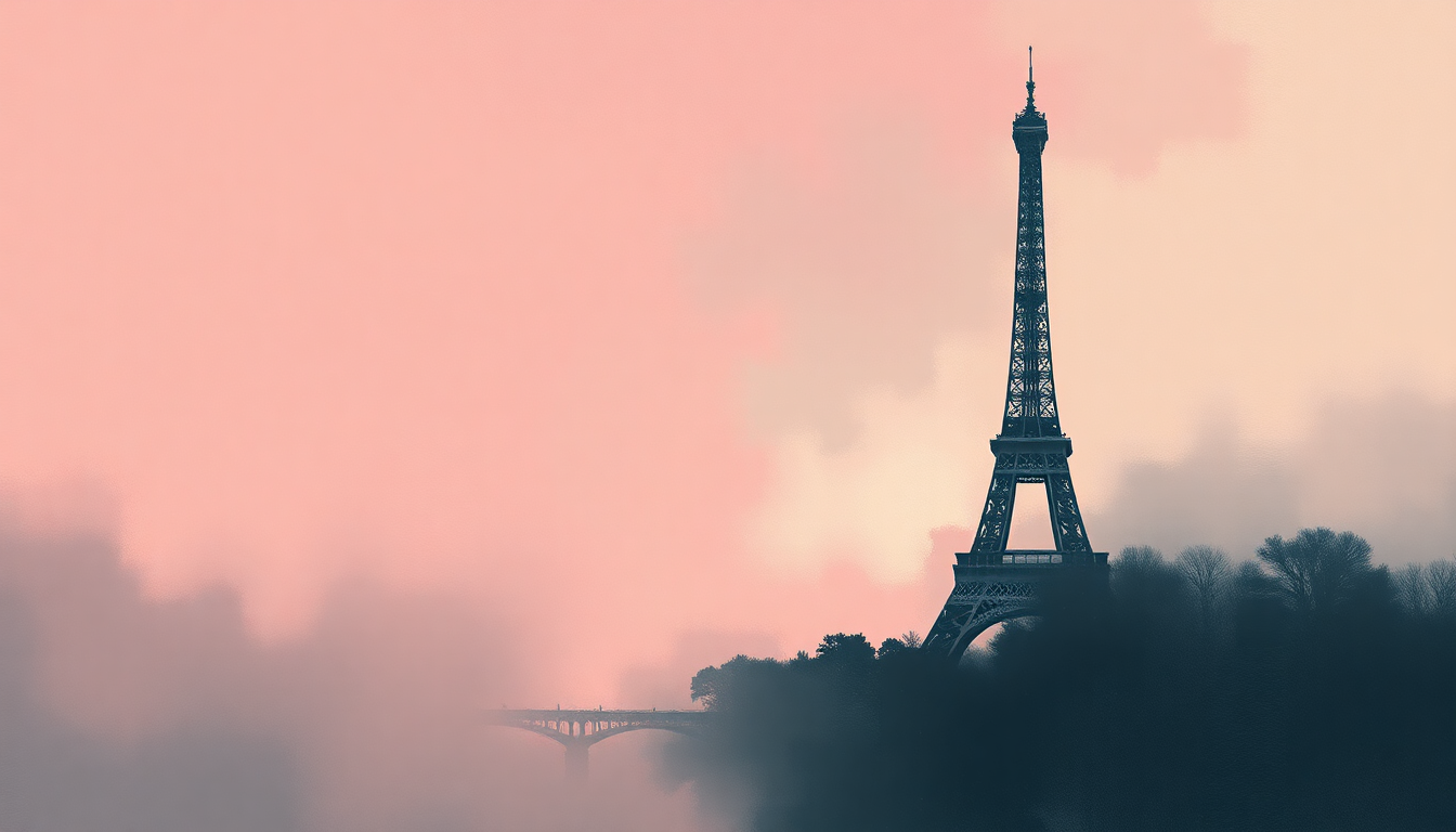 Fan-driven abstract illustration evoking the emotional arc of Paris by The Chainsmokers