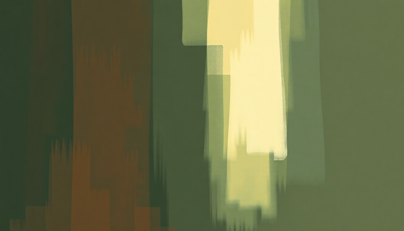 Fan-driven abstract illustration evoking the emotional arc of Parker's Mood by Charlie Parker