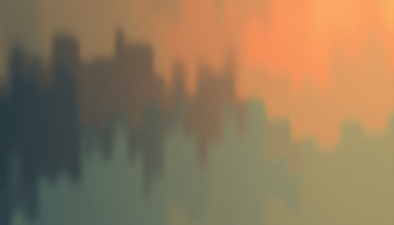 Fan-driven abstract illustration evoking the emotional arc of Party in the Dark by Mogwai