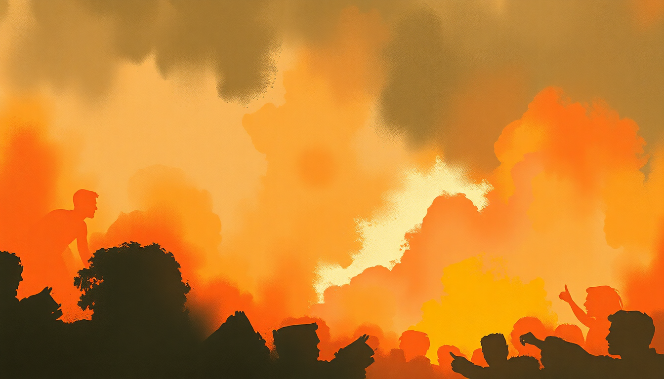 Fan-driven abstract illustration evoking the emotional arc of Party Up by DMX