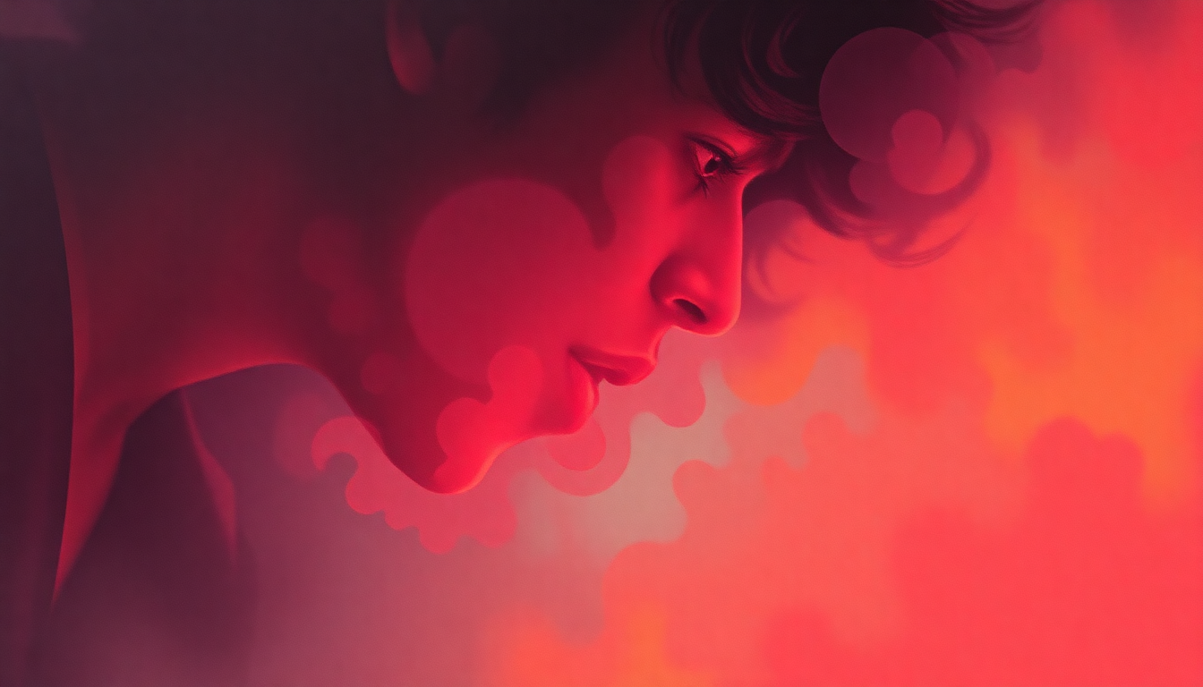 Fan-driven abstract illustration evoking the emotional arc of Partyup by Prince