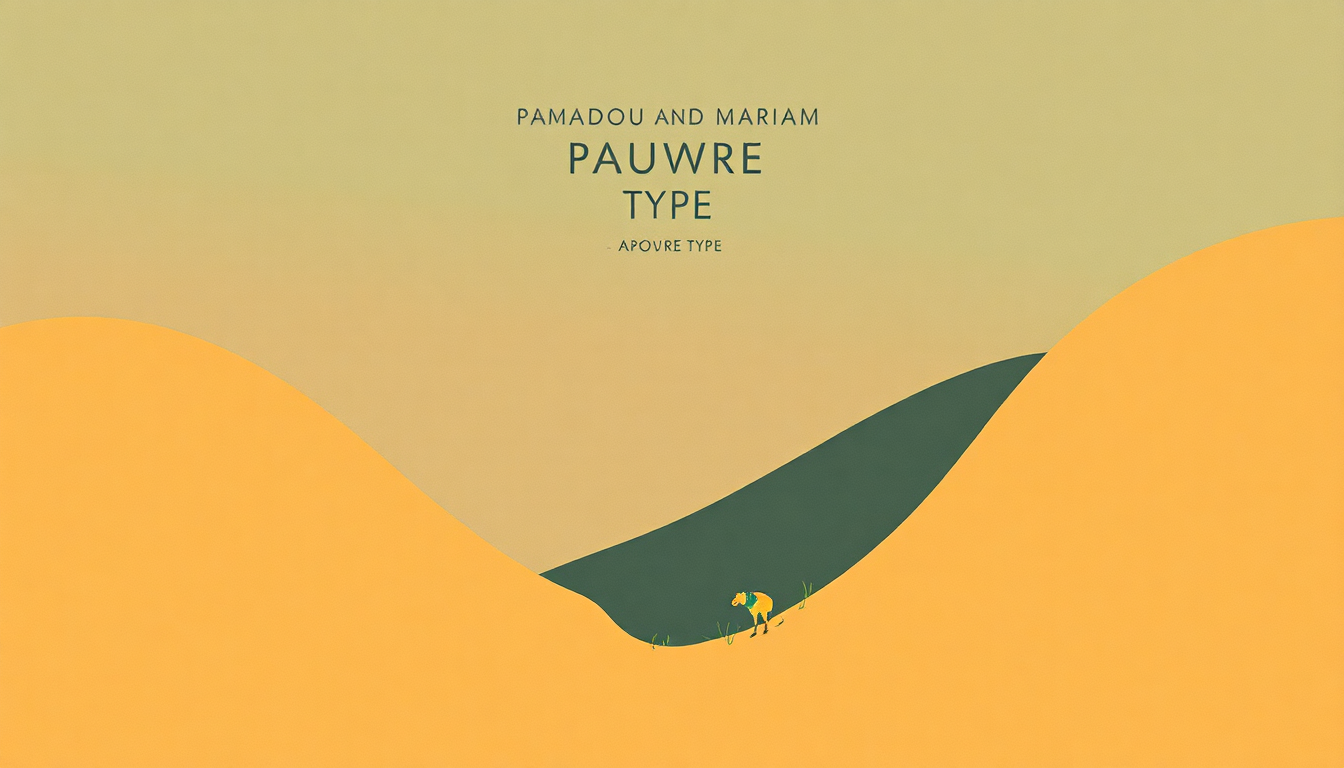Fan-driven abstract illustration evoking the emotional arc of Pauvre Type by Amadou and Mariam