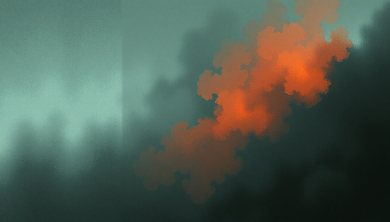 Fan-driven abstract illustration evoking the emotional arc of PDA by Interpol