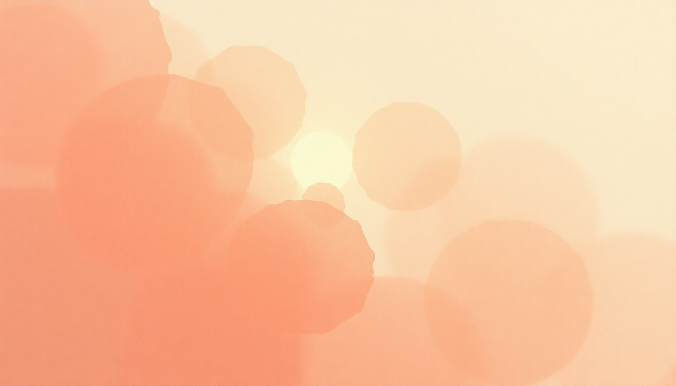 Fan-driven abstract illustration evoking the emotional arc of Peach Plum Pear by Joanna Newsom