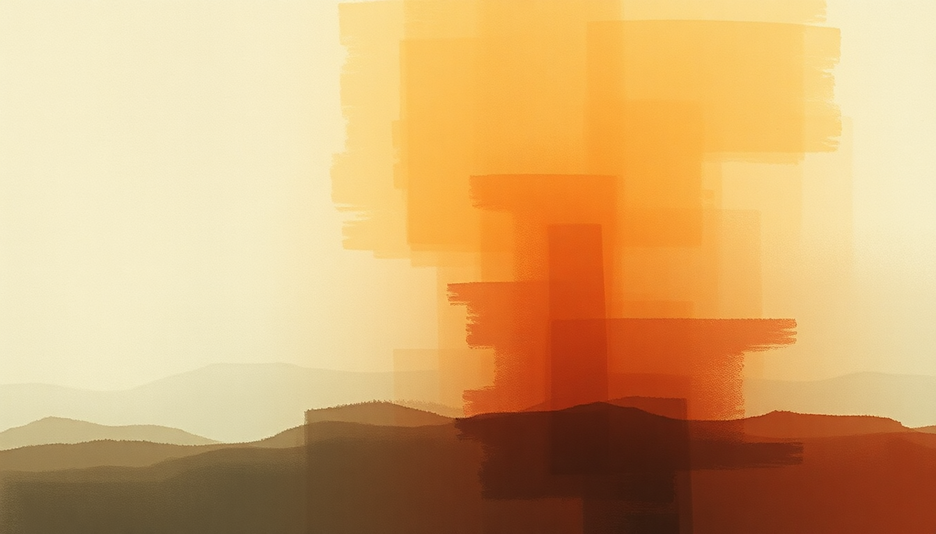 Fan-driven abstract illustration evoking the emotional arc of Perth by Bon Iver
