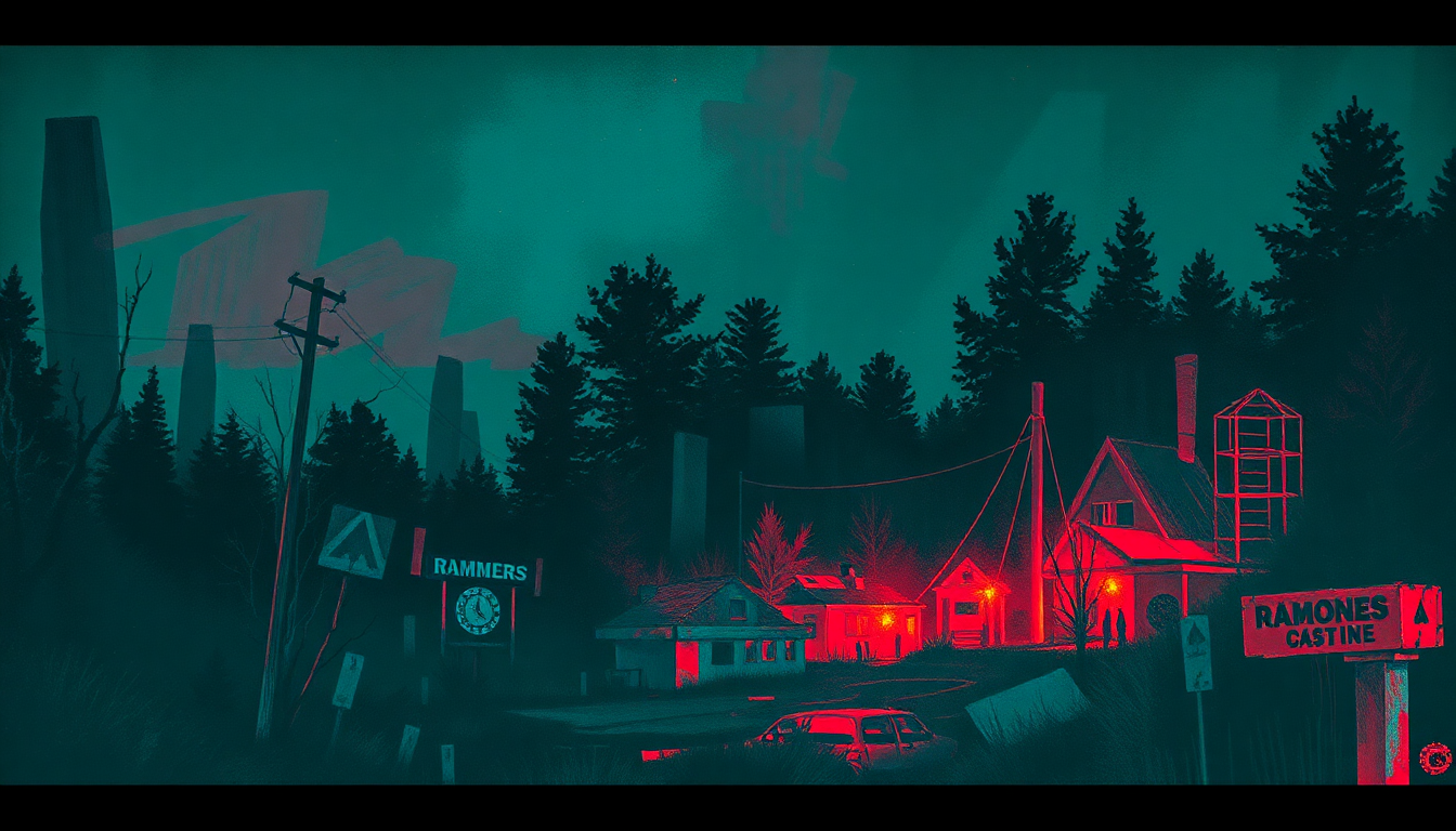 Fan-driven abstract illustration evoking the emotional arc of Pet Sematary by Ramones