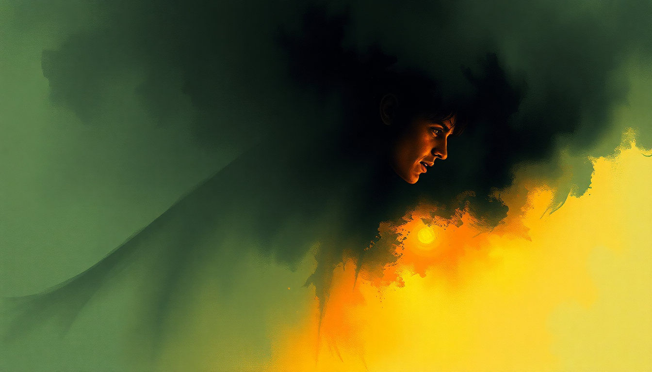Fan-driven abstract illustration evoking the emotional arc of Phantom by Justice