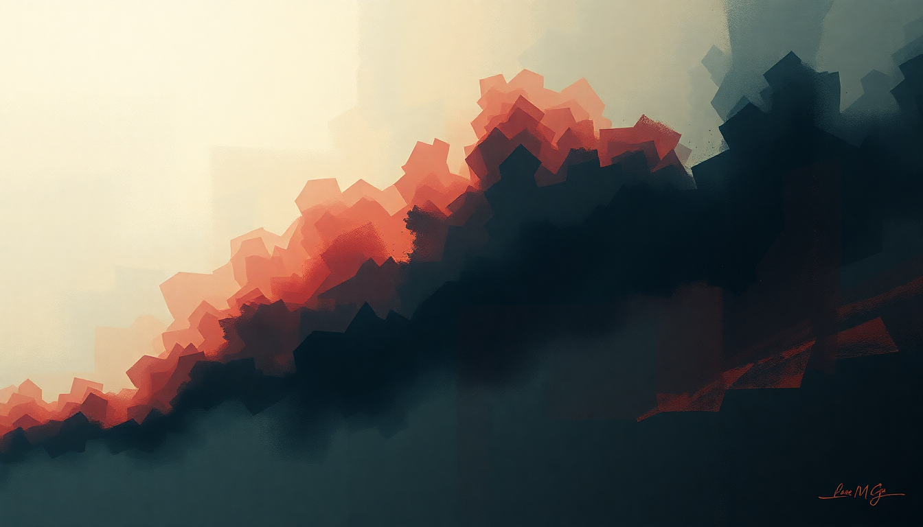 Fan-driven abstract illustration evoking the emotional arc of Piano Concerto No. 1 in B-flat minor, Op. 23: I. Allegro by Lang Lang