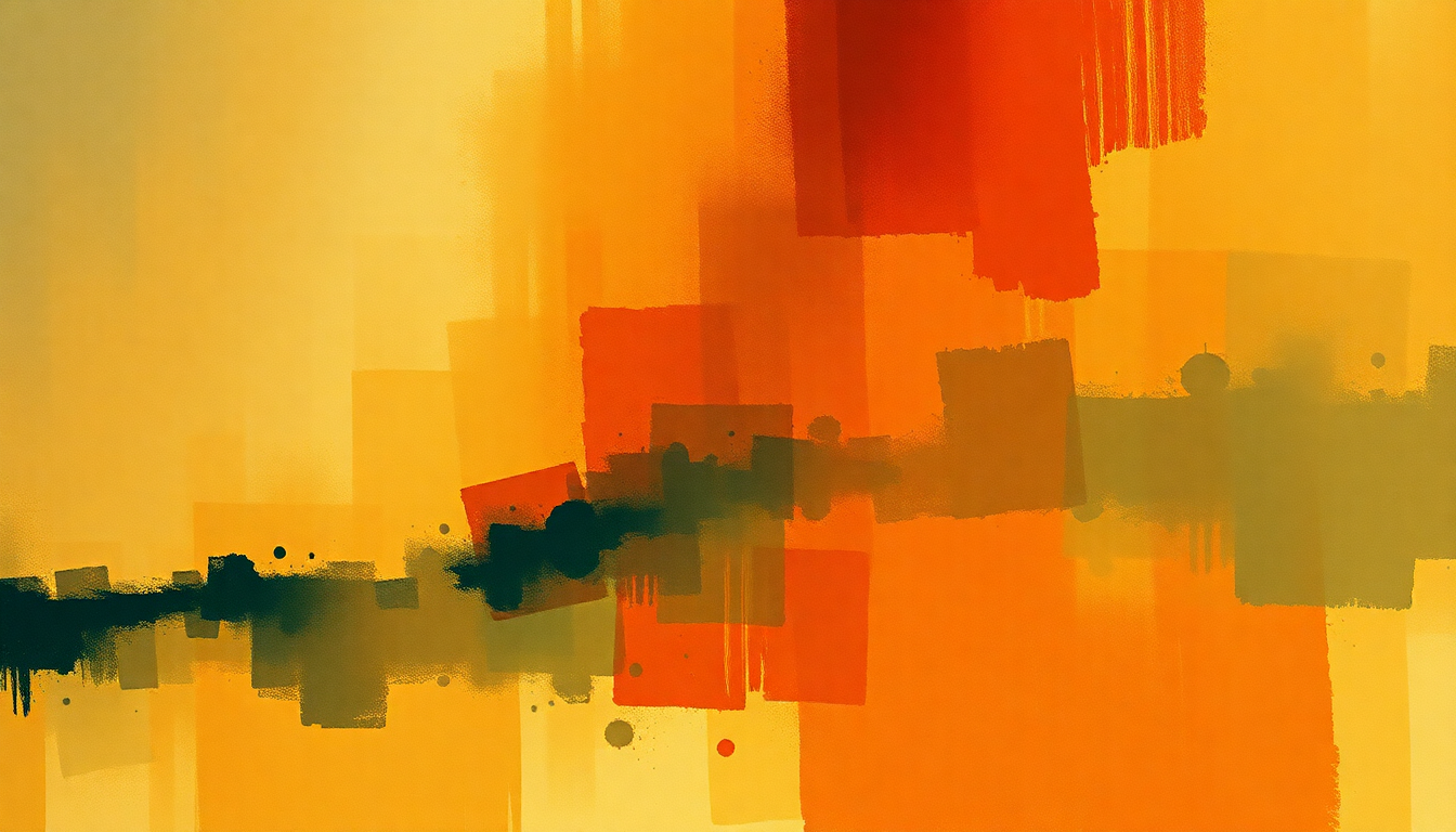 Fan-driven abstract illustration evoking the emotional arc of Piano Concerto No. 20 in D minor, K. 466 by Wolfgang Amadeus Mozart
