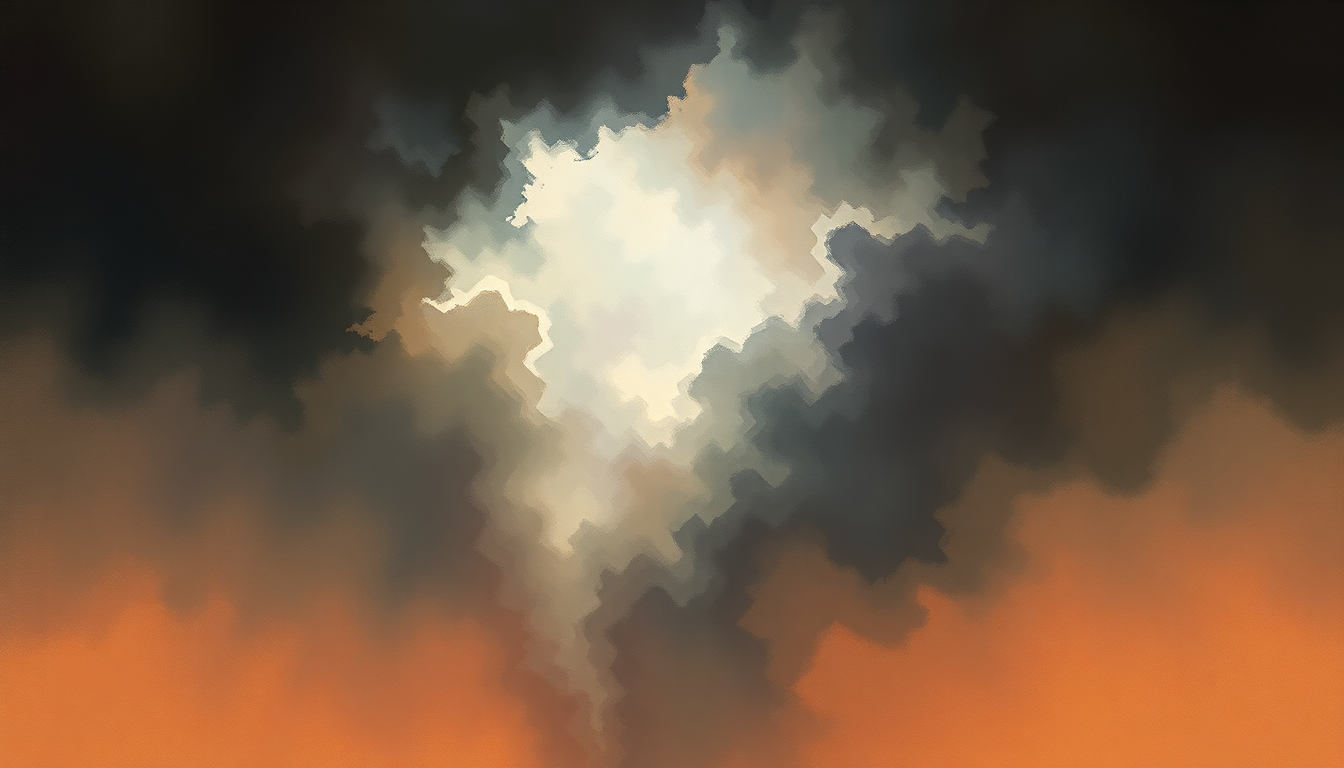 Fan-driven abstract illustration evoking the emotional arc of Pictures of Home by Deep Purple
