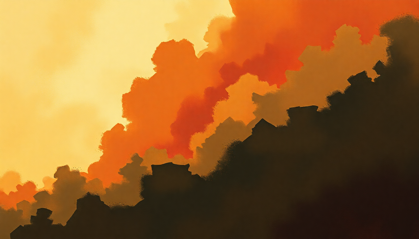 Fan-driven abstract illustration evoking the emotional arc of Piece of My Heart by Big Brother and the Holding Company