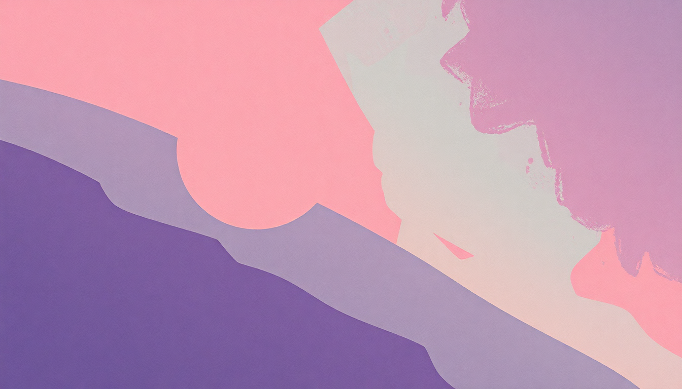 Fan-driven abstract illustration evoking the emotional arc of Piece of Shit by Wet Leg