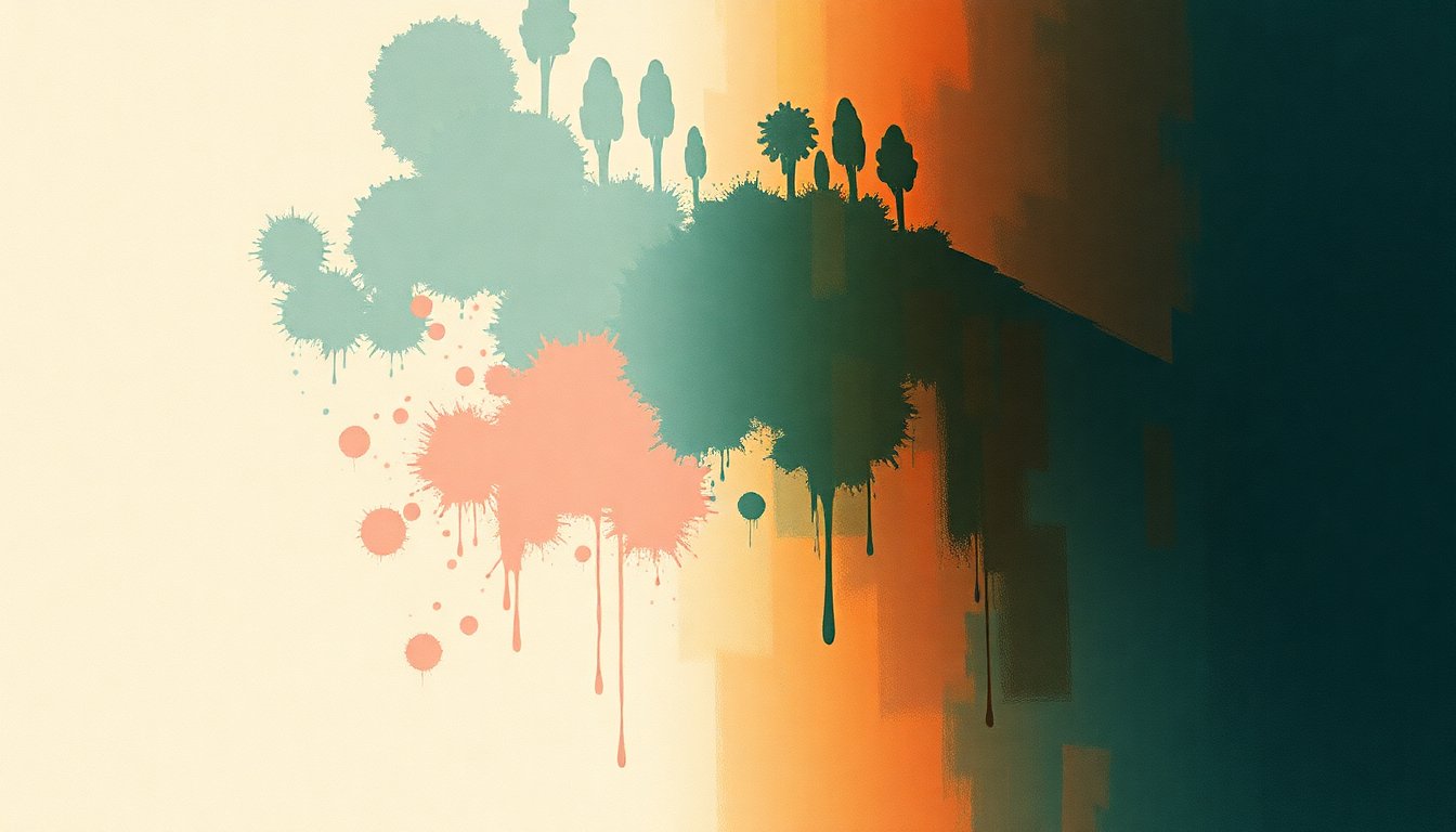 Fan-driven abstract illustration evoking the emotional arc of Pillar of Truth by Lucy Dacus