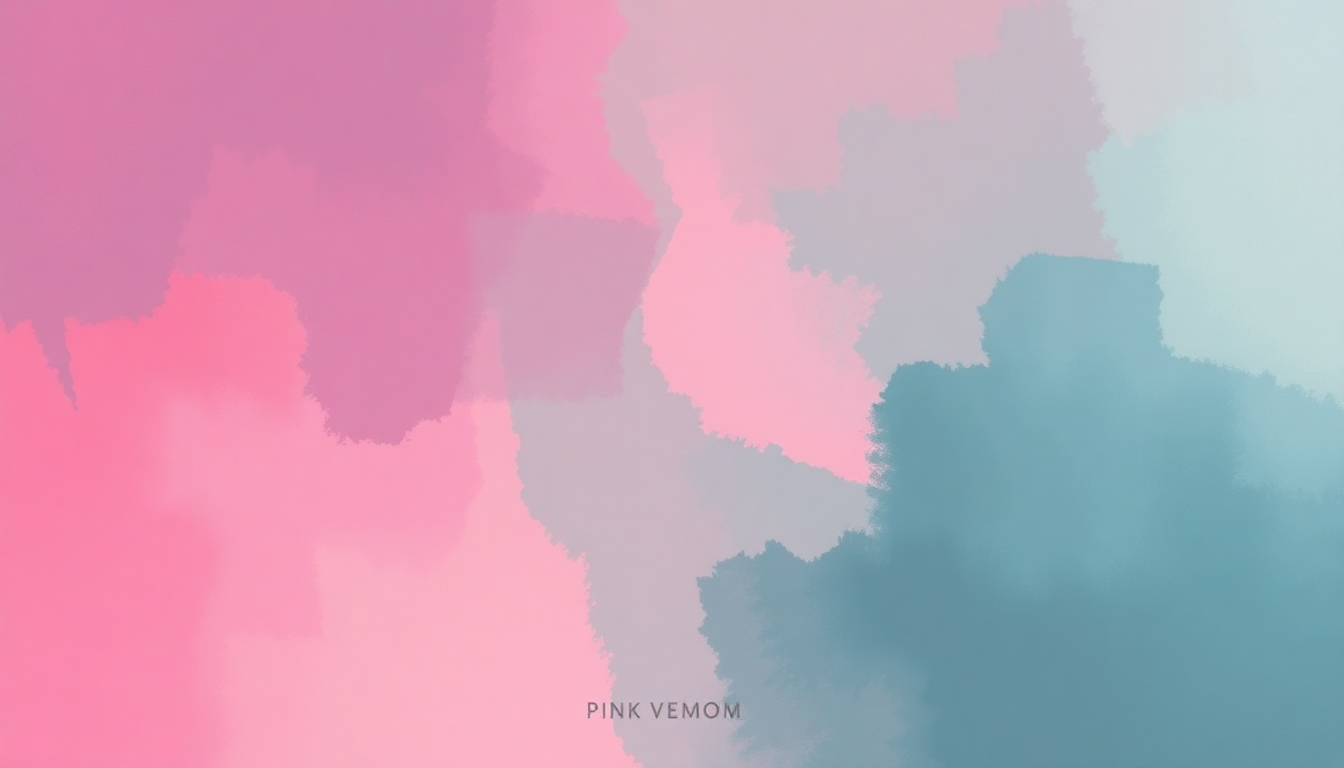 Fan-driven abstract illustration evoking the emotional arc of Pink Venom by Blackpink