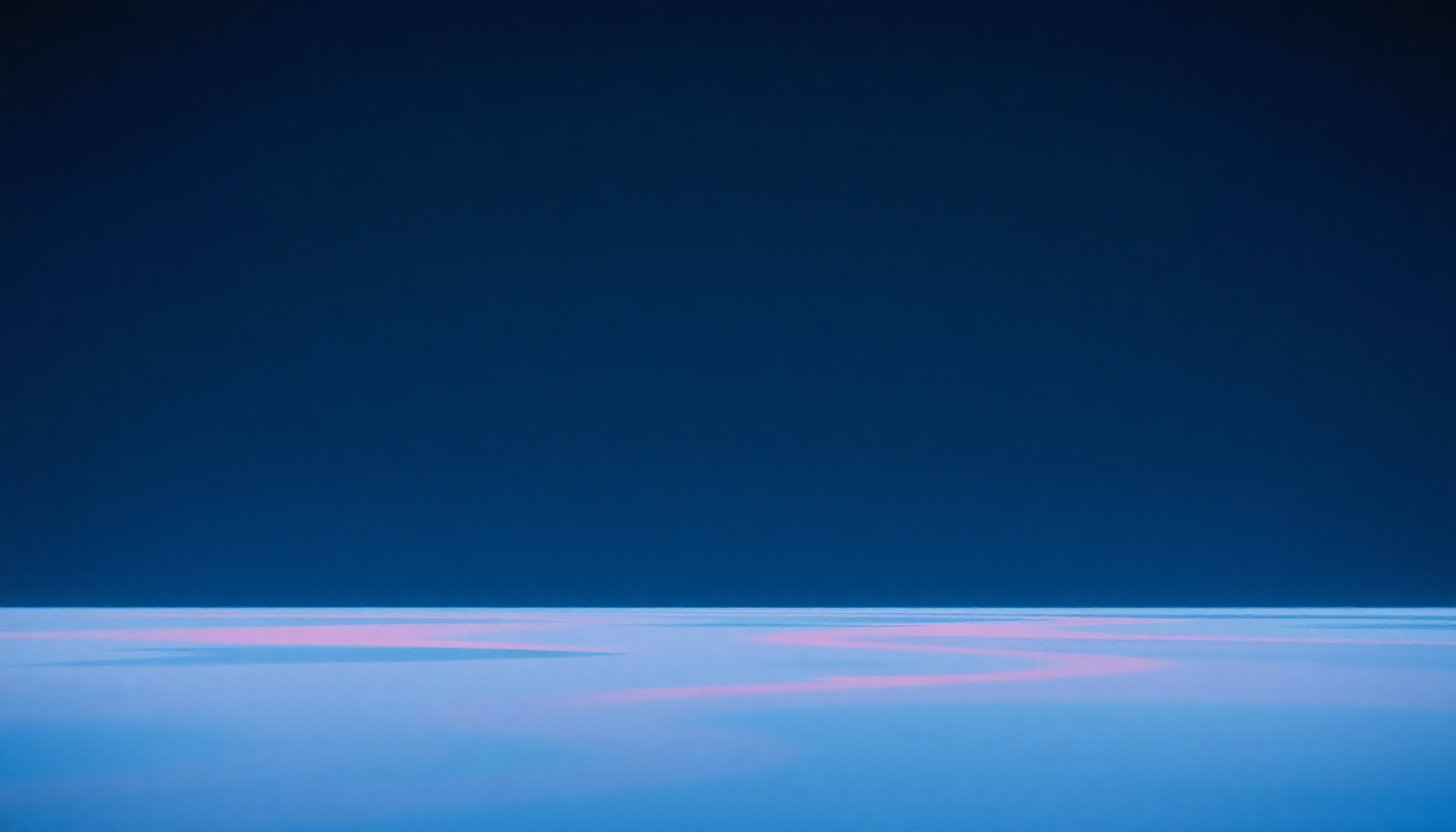 Fan-driven abstract illustration evoking the emotional arc of Plateaux of Mirror by Brian Eno