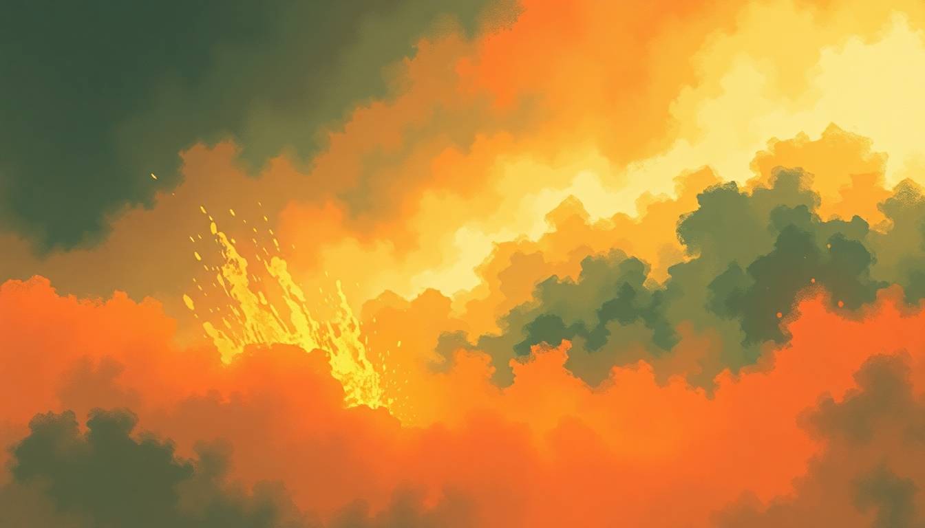 Fan-driven abstract illustration evoking the emotional arc of Plug In Baby by Muse