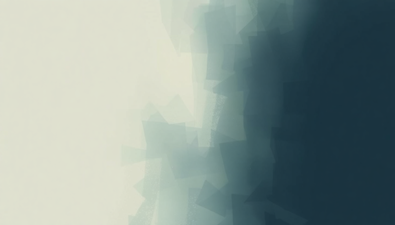 Fan-driven abstract illustration evoking the emotional arc of Poland by Olafur Arnalds