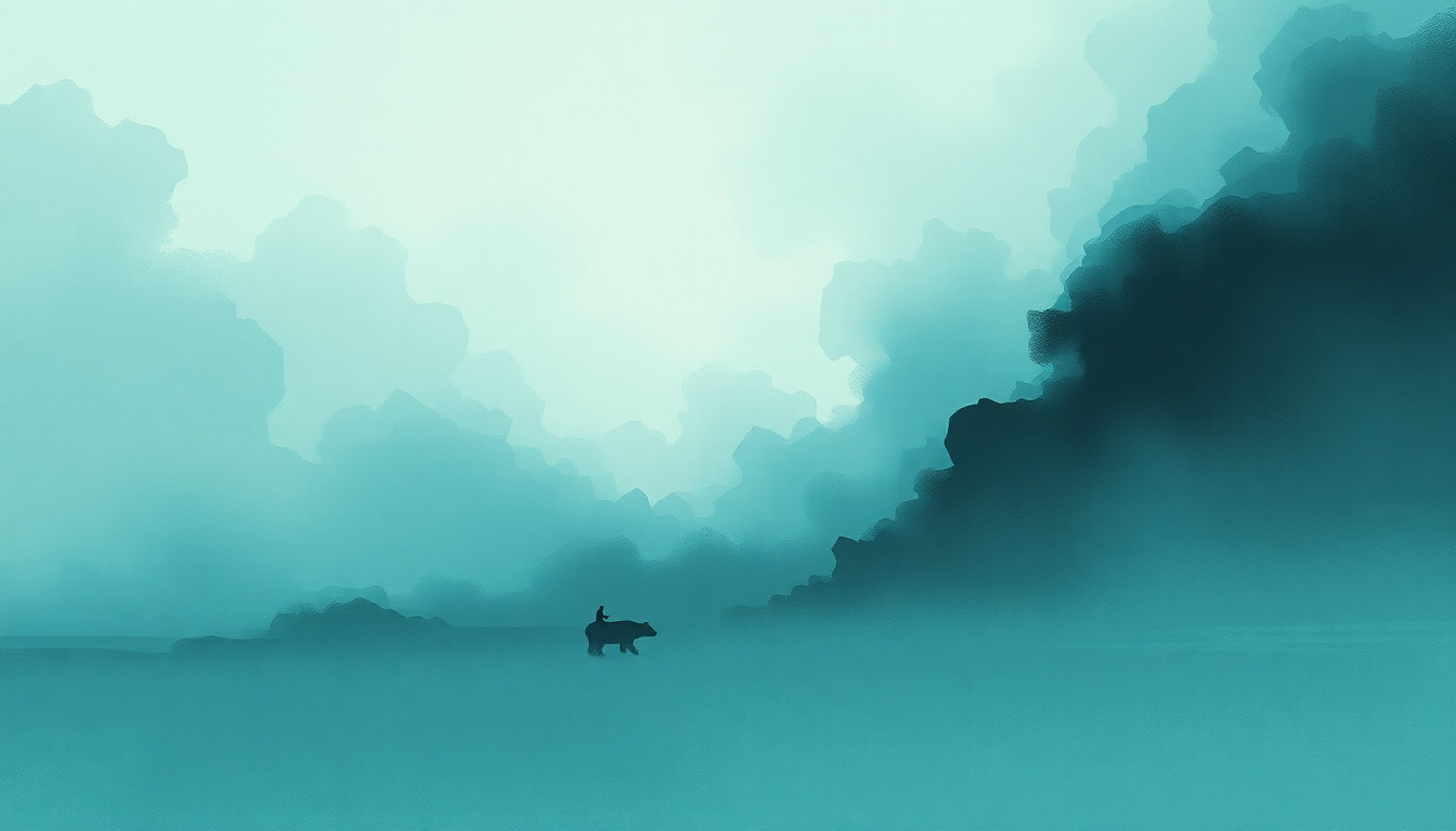 Fan-driven abstract illustration evoking the emotional arc of Polar Bear by Ride