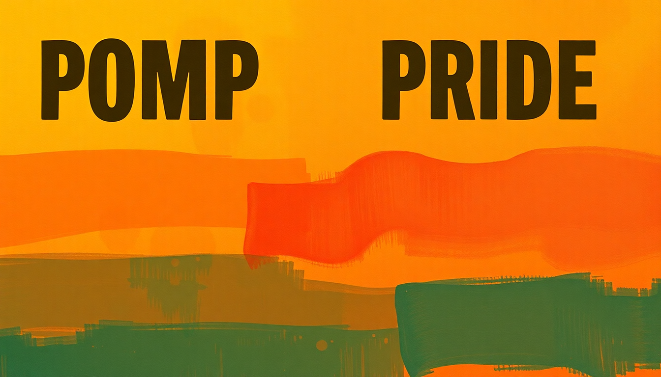 Fan-driven abstract illustration evoking the emotional arc of Pomp and Pride by Toots and the Maytals