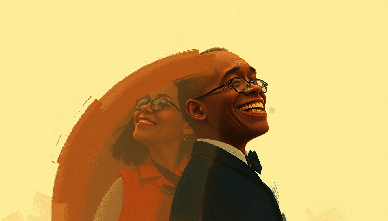 Fan-driven abstract illustration evoking the emotional arc of Potato Head Blues by Louis Armstrong