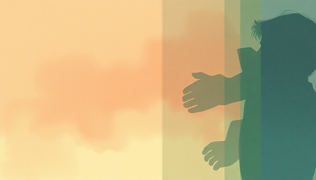 Fan-driven abstract illustration evoking the emotional arc of Preciosa by Marc Anthony